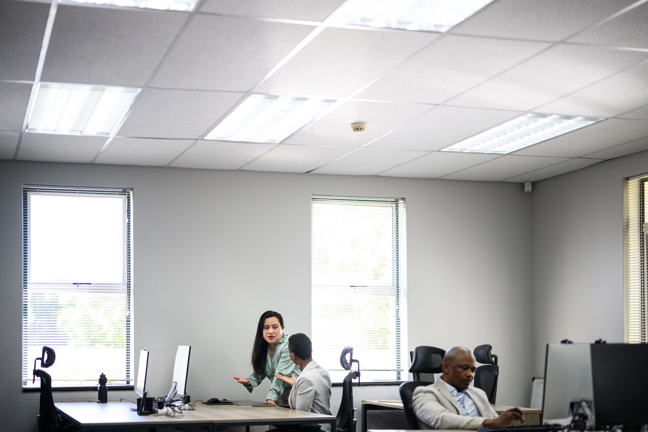 Dispatch professionals working together in a modern office